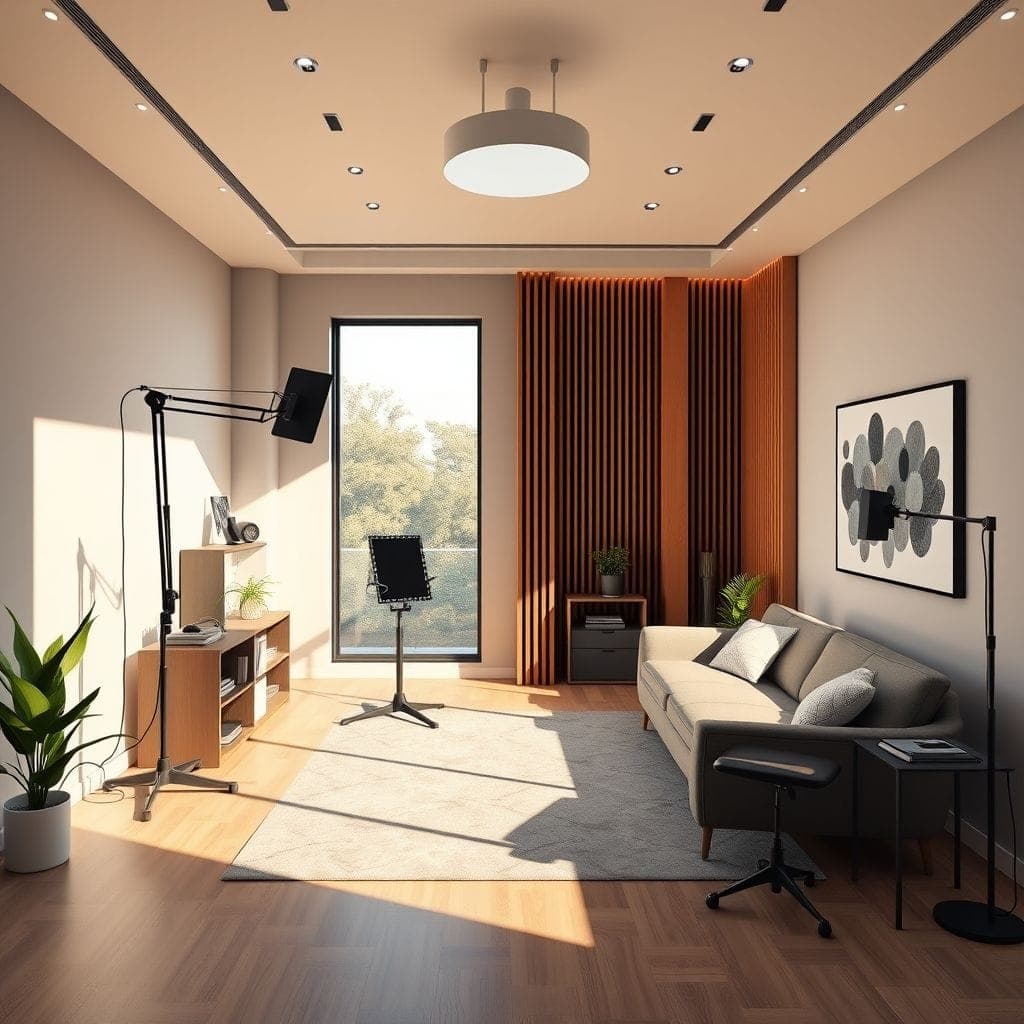 Modern Podcast Studio design example 2