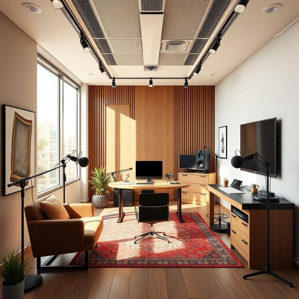Modern Podcast Studio design example 3