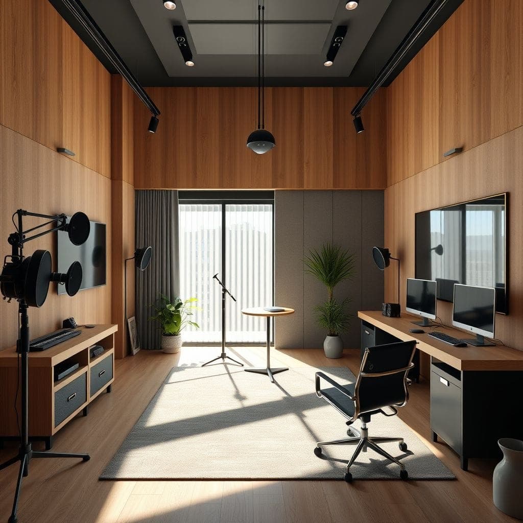 Modern Podcast Studio design example 4