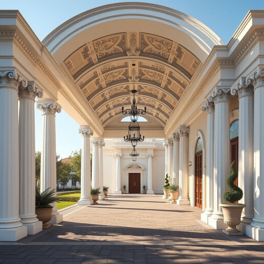 Neoclassic Carport design example 1