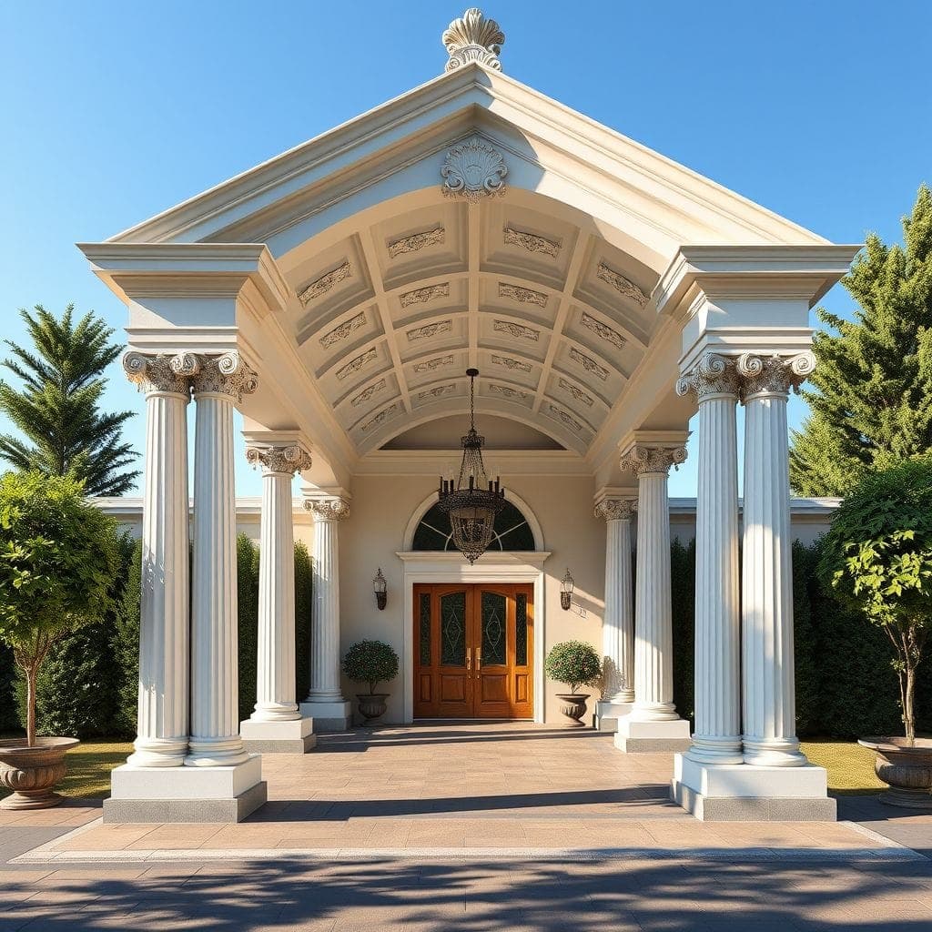Neoclassic Carport design example 2