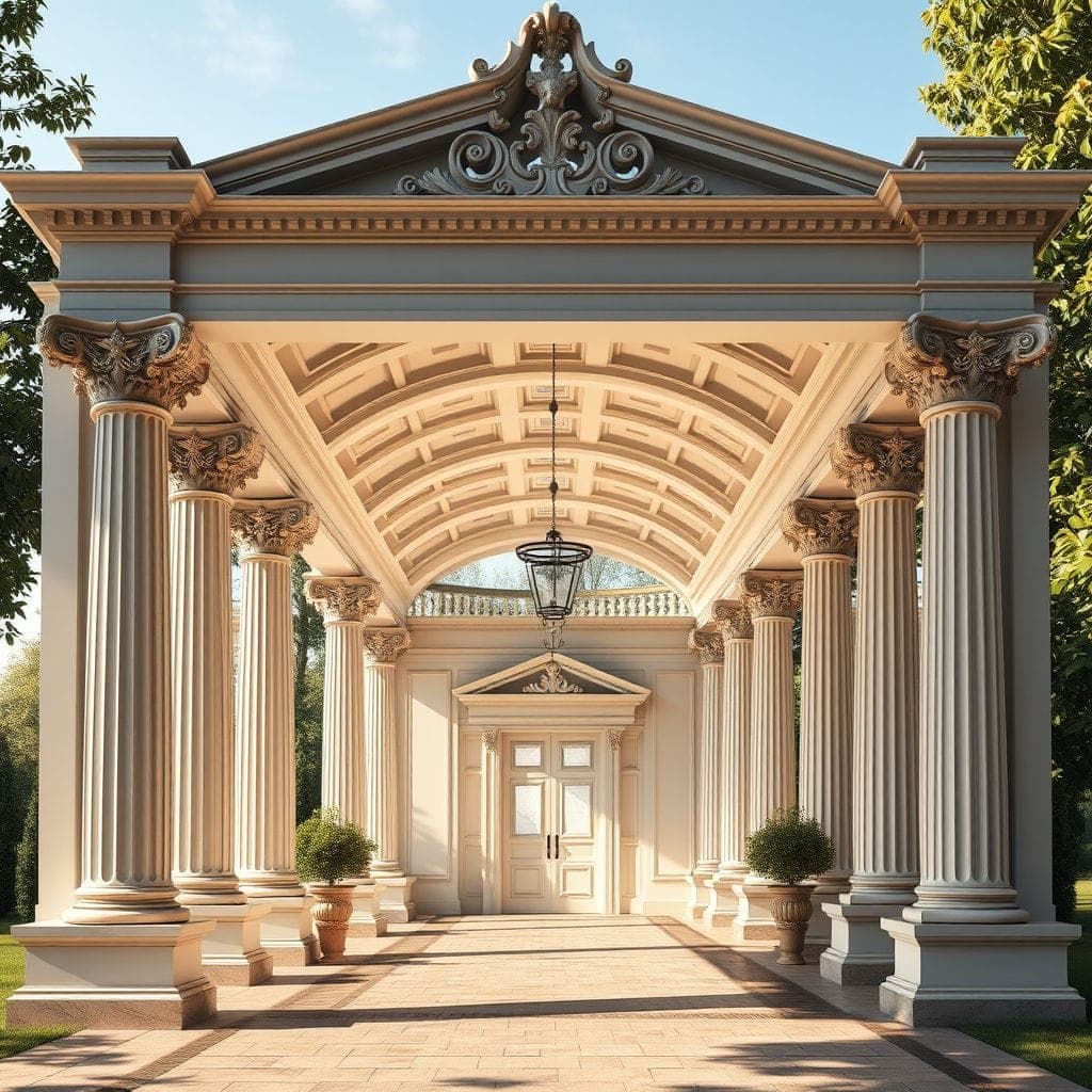 Neoclassic Carport design example 4
