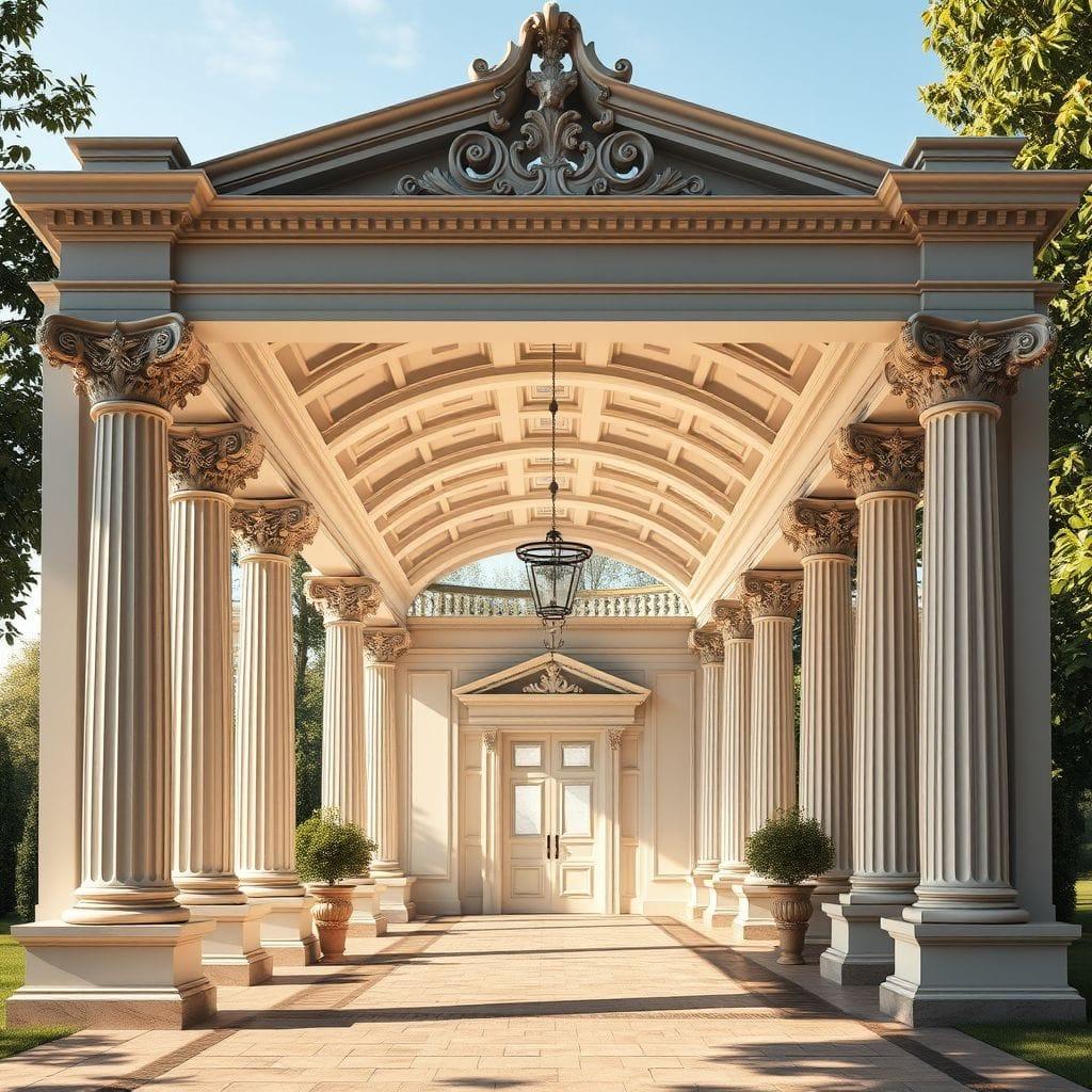 Neoclassic Carport design example 4