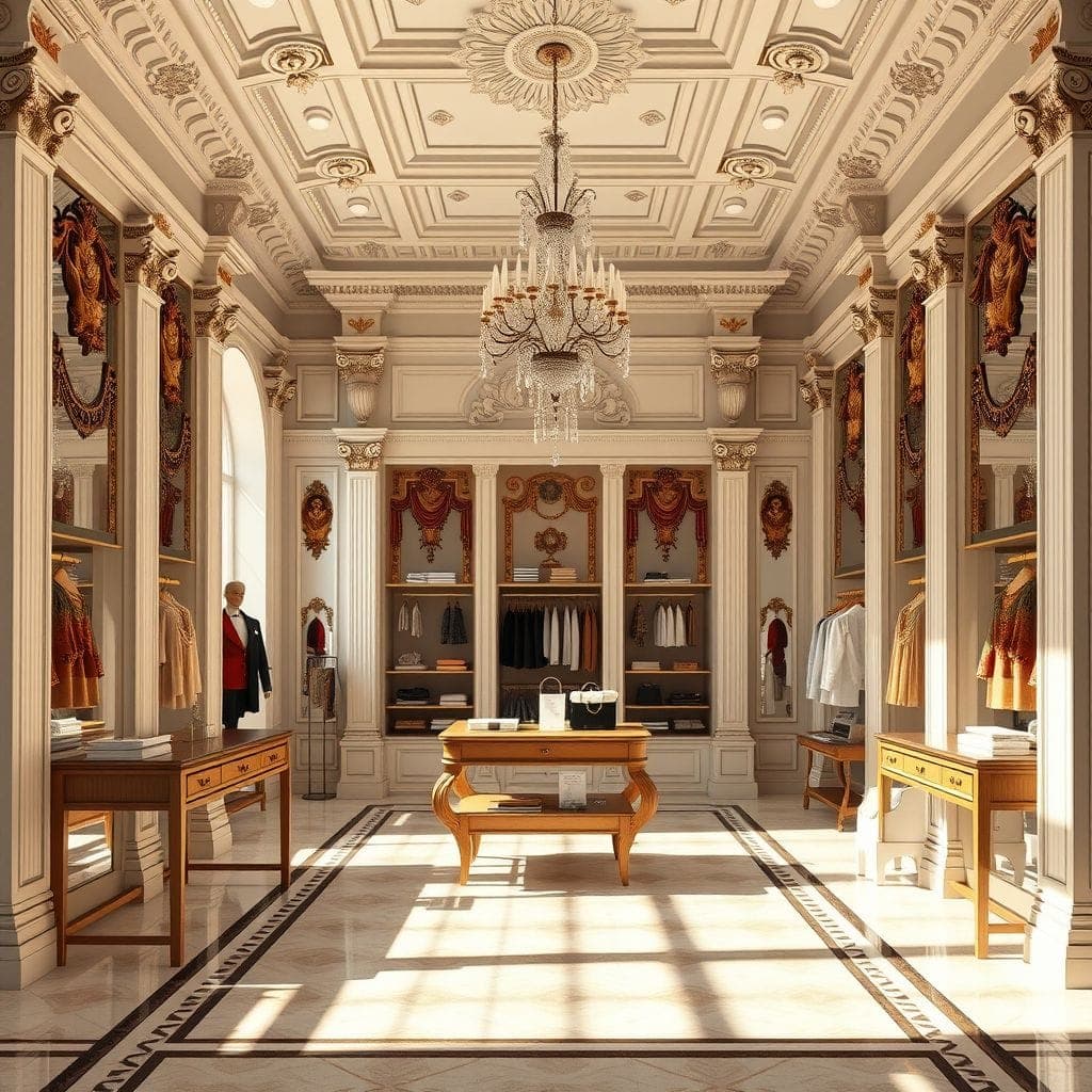 Neoclassic Clothing Store design example 2