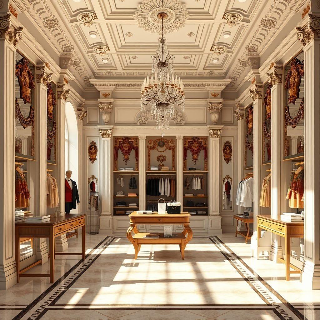 Neoclassic Clothing Store design example 2
