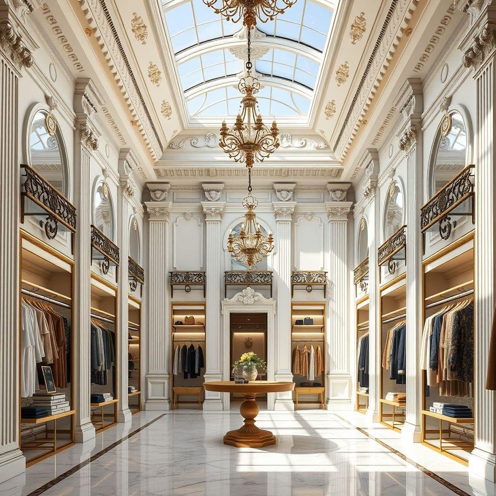 Neoclassic Clothing Store design example 4