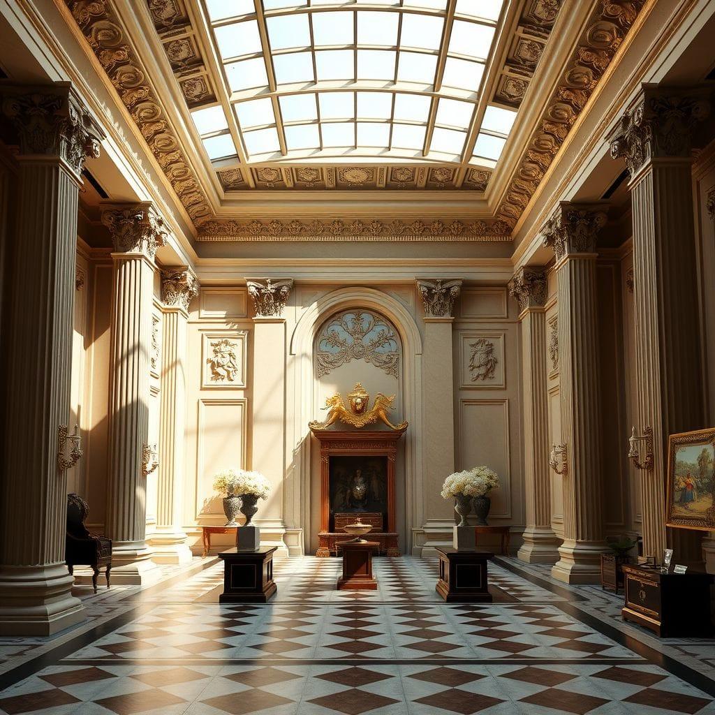 Neoclassic Exhibition Space design example 4