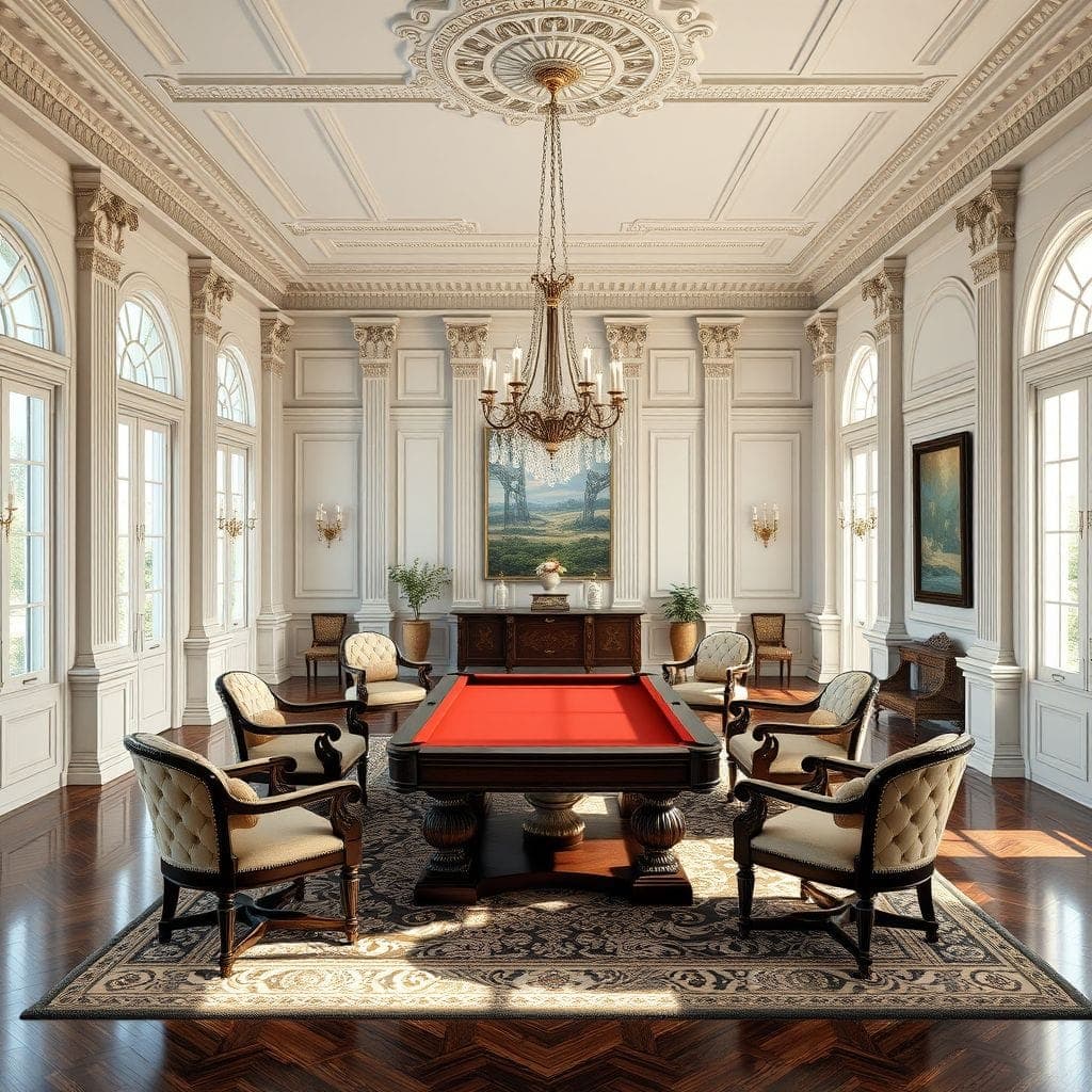 Neoclassic Game Room design example 2
