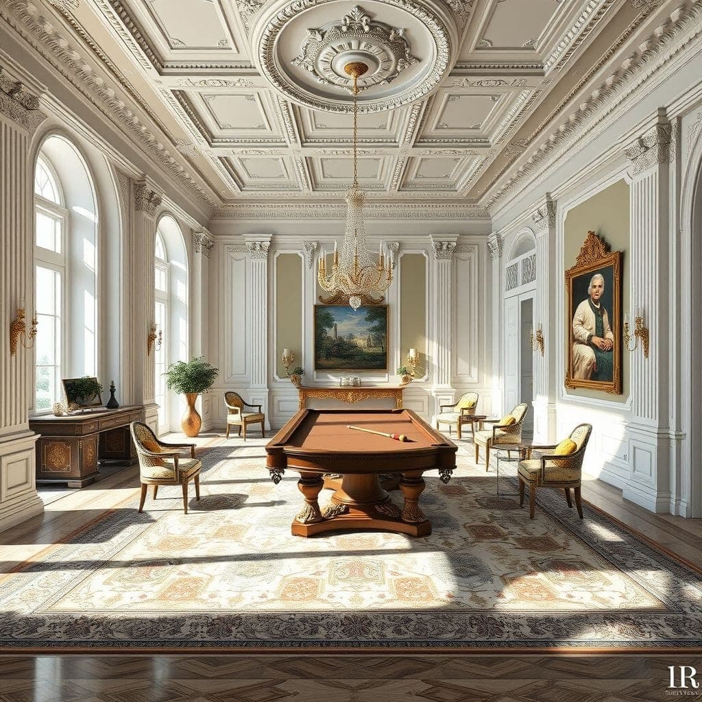 Neoclassic Game Room design example 3