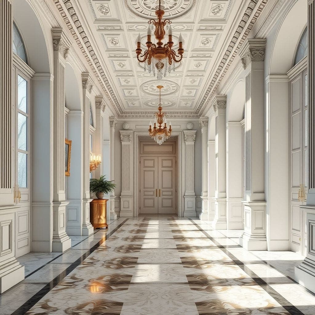 Neoclassic Hallway design example 1