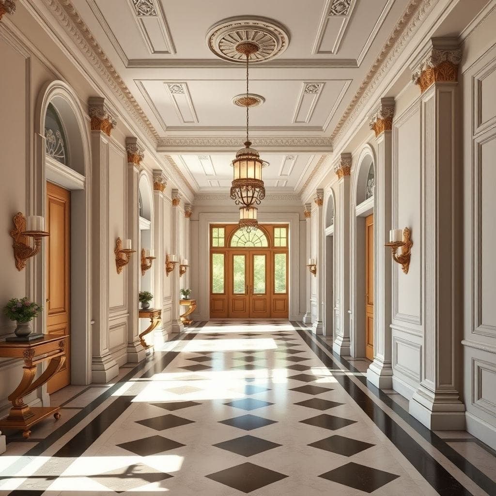 Neoclassic Hallway design example 2