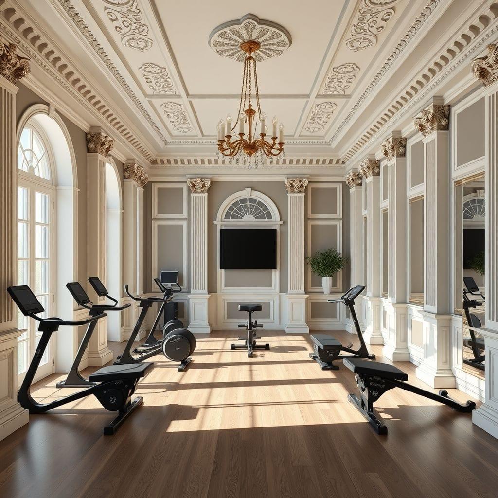 Neoclassic Home Gym design example 1