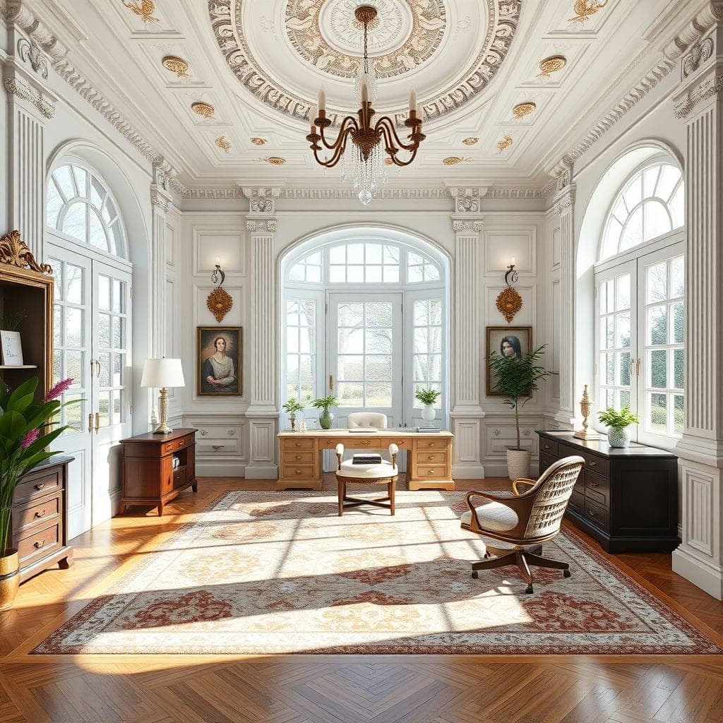 Neoclassic Home Office design example 3