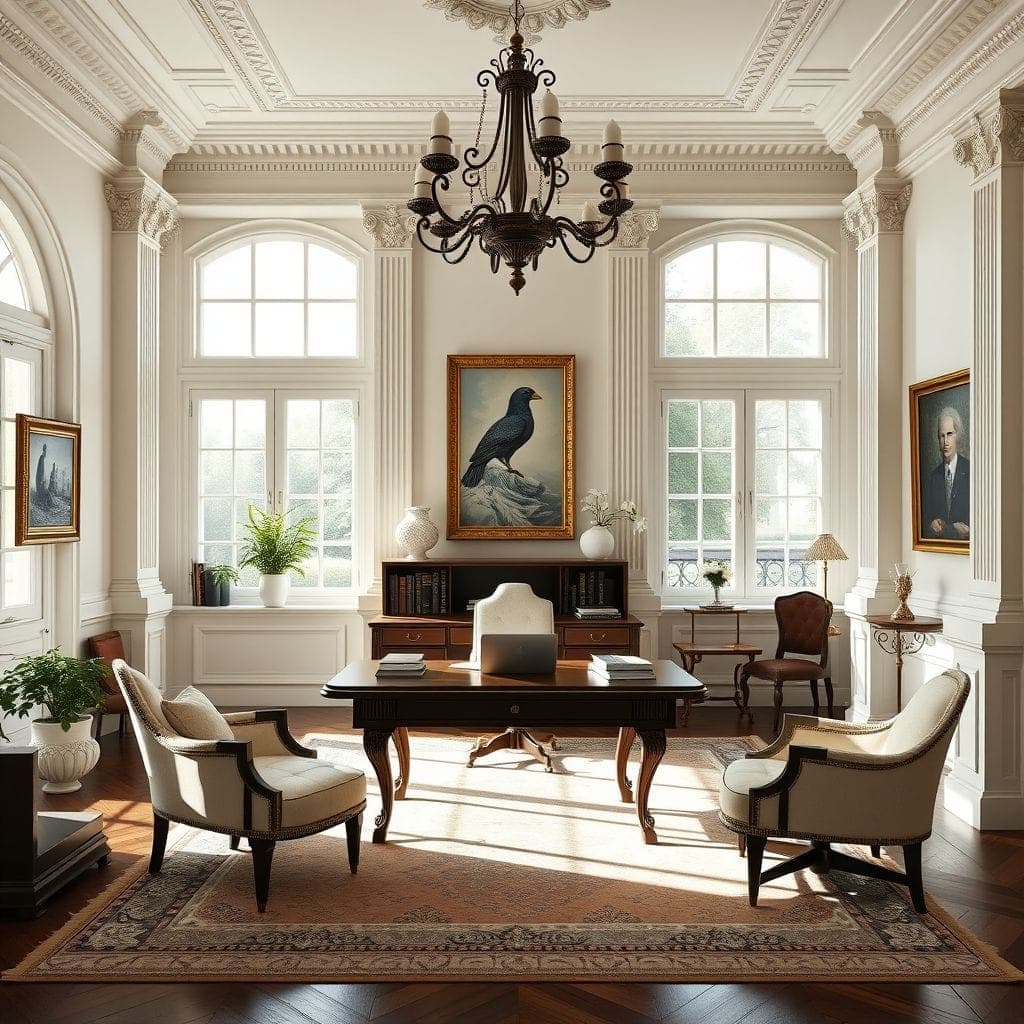 Neoclassic Home Office design example 4