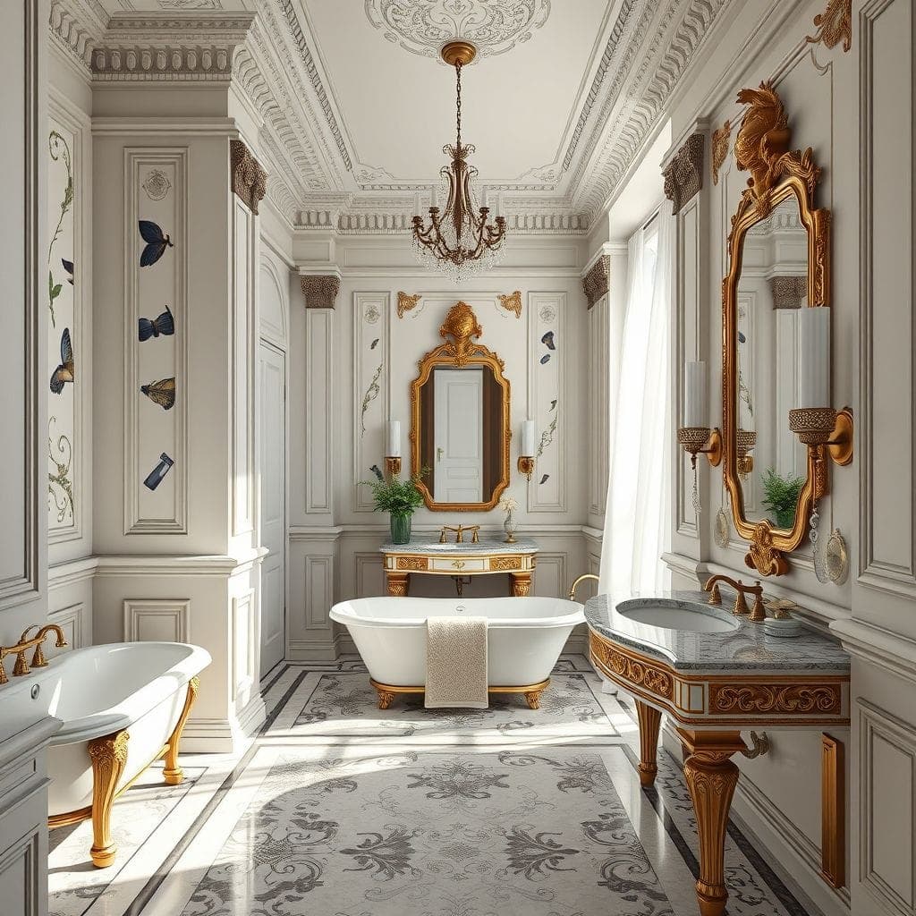 Neoclassic Hotel Bathroom design example 1