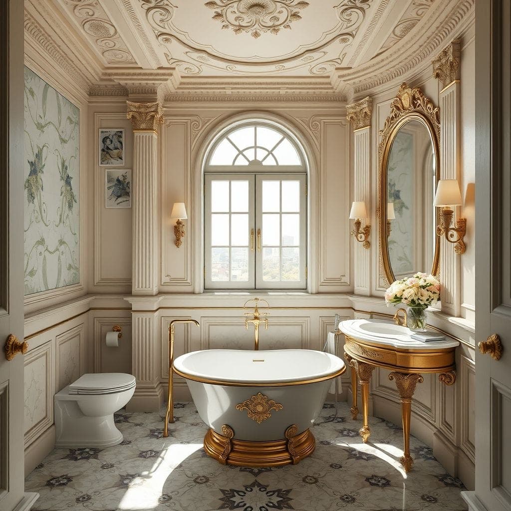 Neoclassic Hotel Bathroom design example 2