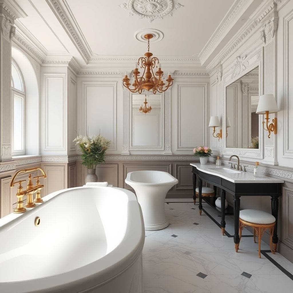 Neoclassic Hotel Bathroom design example 4