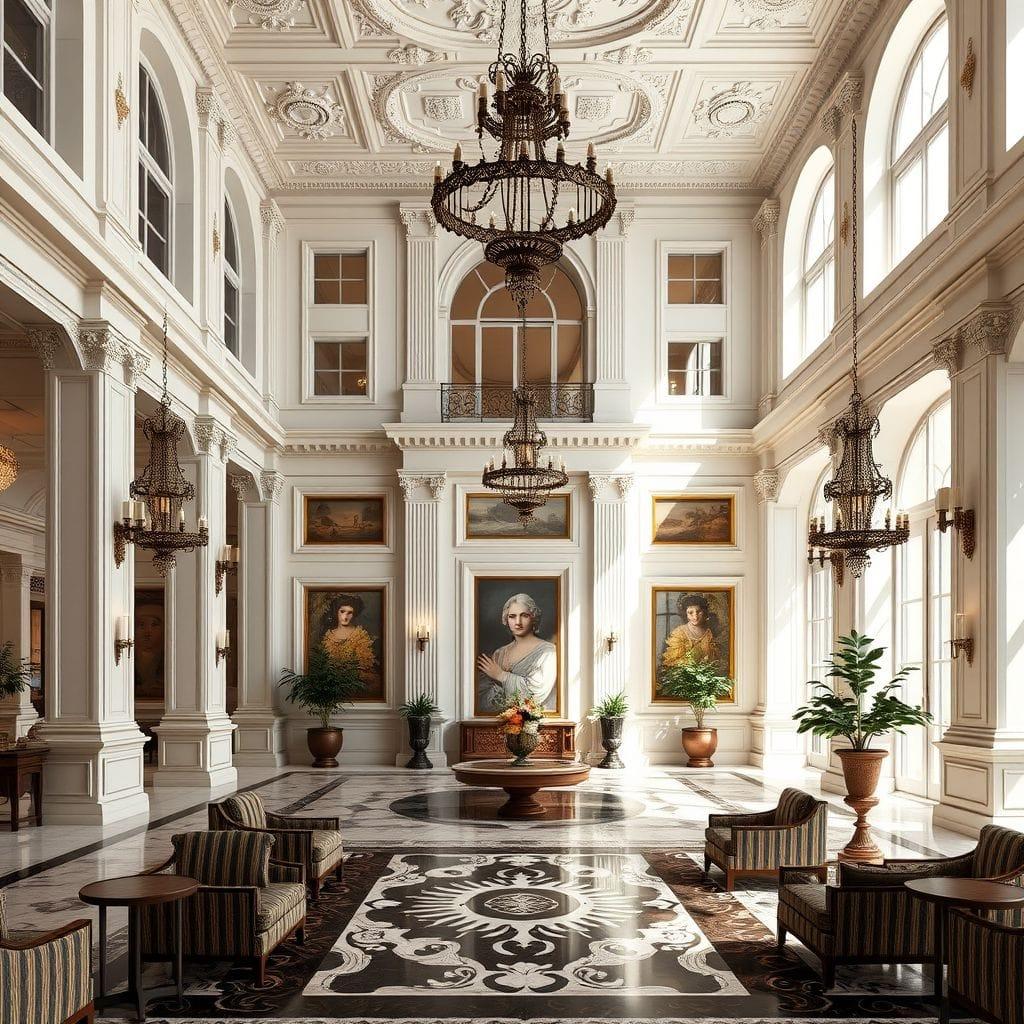 Neoclassic Hotel Lobby design example 1
