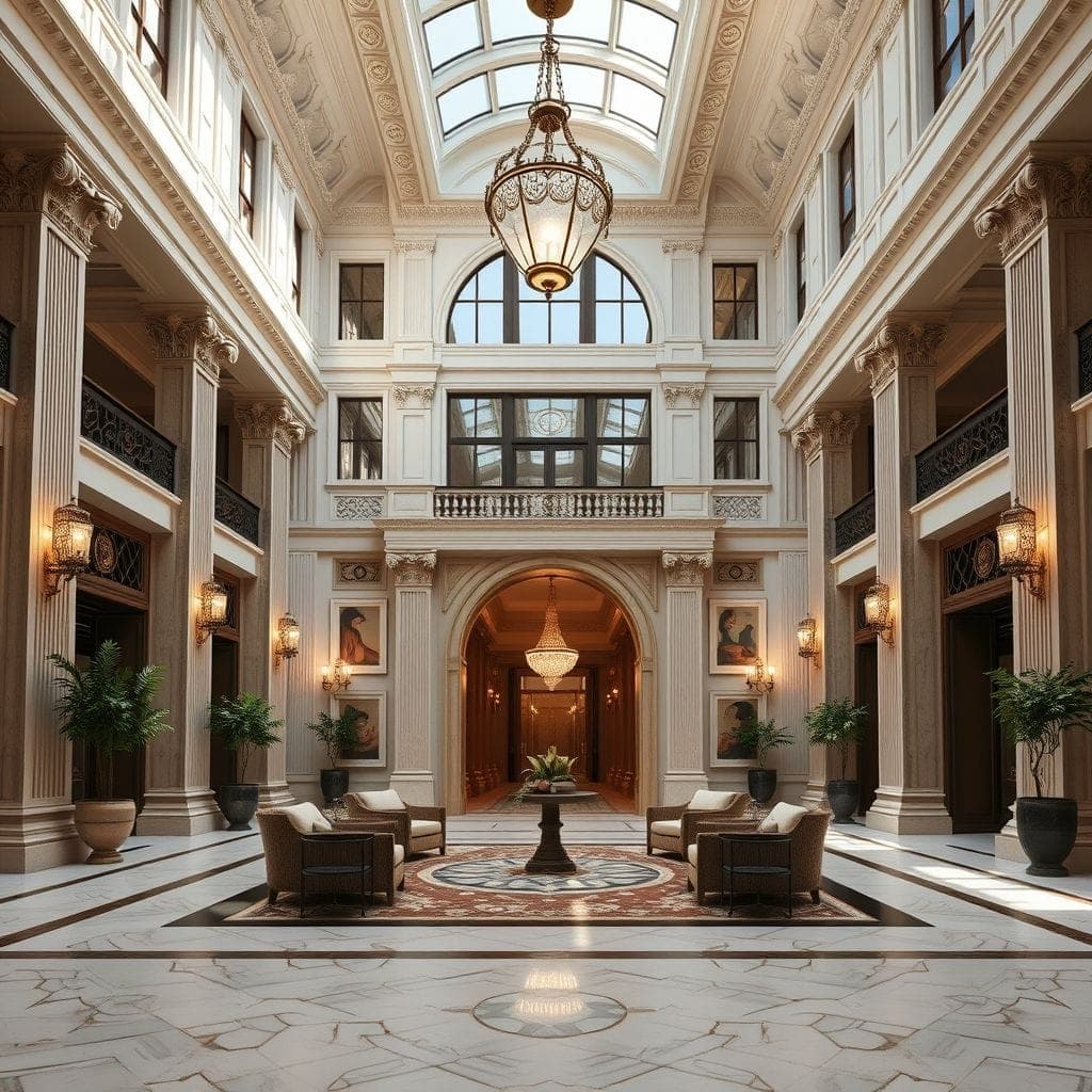 Neoclassic Hotel Lobby design example 2