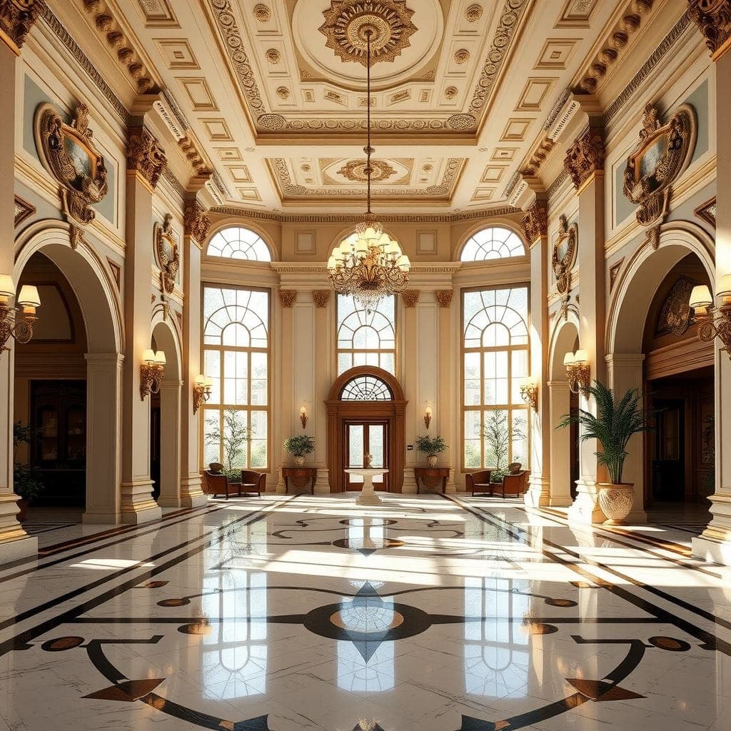 Neoclassic Hotel Lobby design example 3