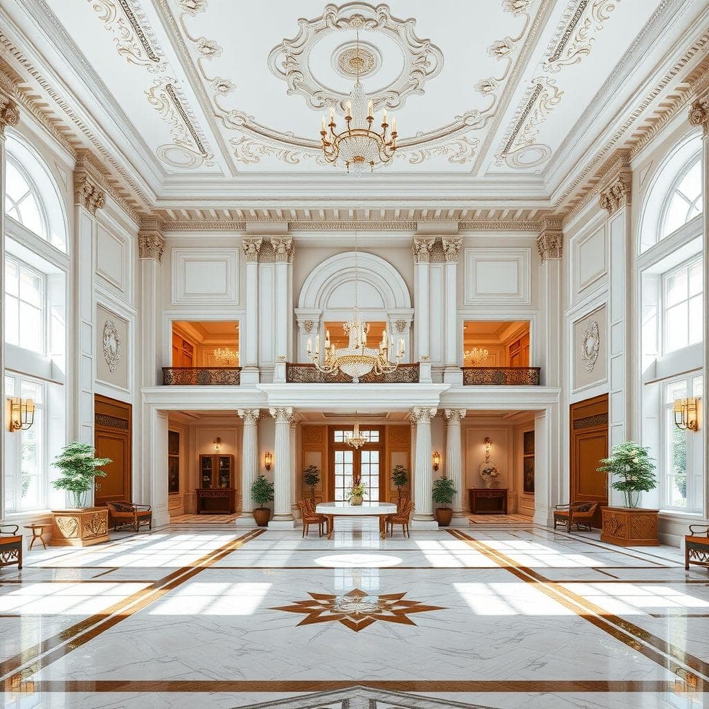 Neoclassic Hotel Lobby design example 4