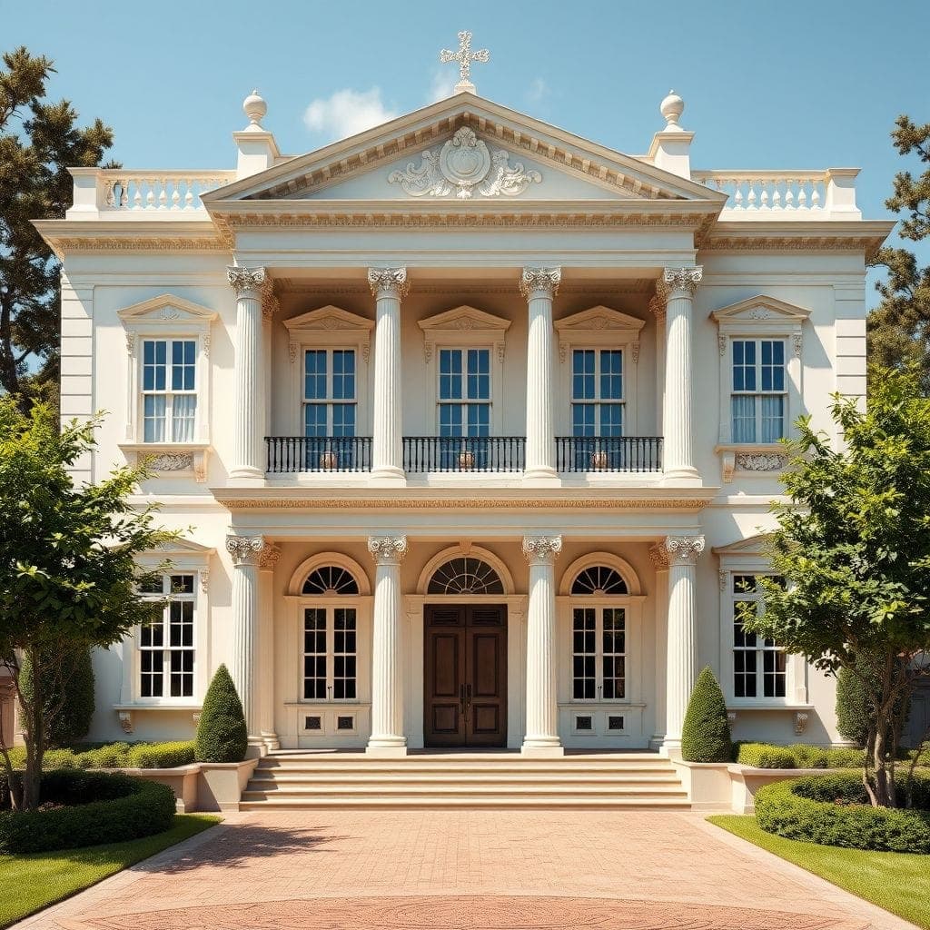 Neoclassic House Exterior design example 2