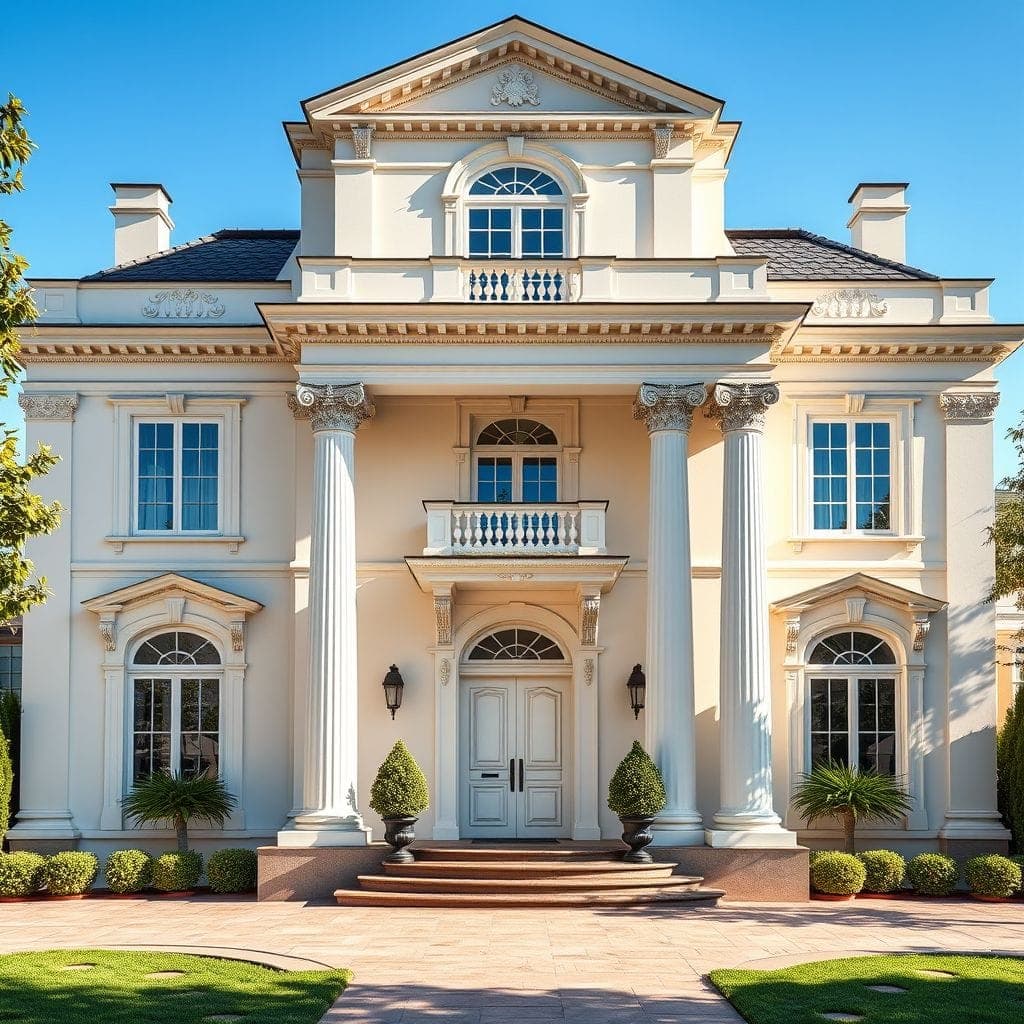 Neoclassic House Exterior design example 3