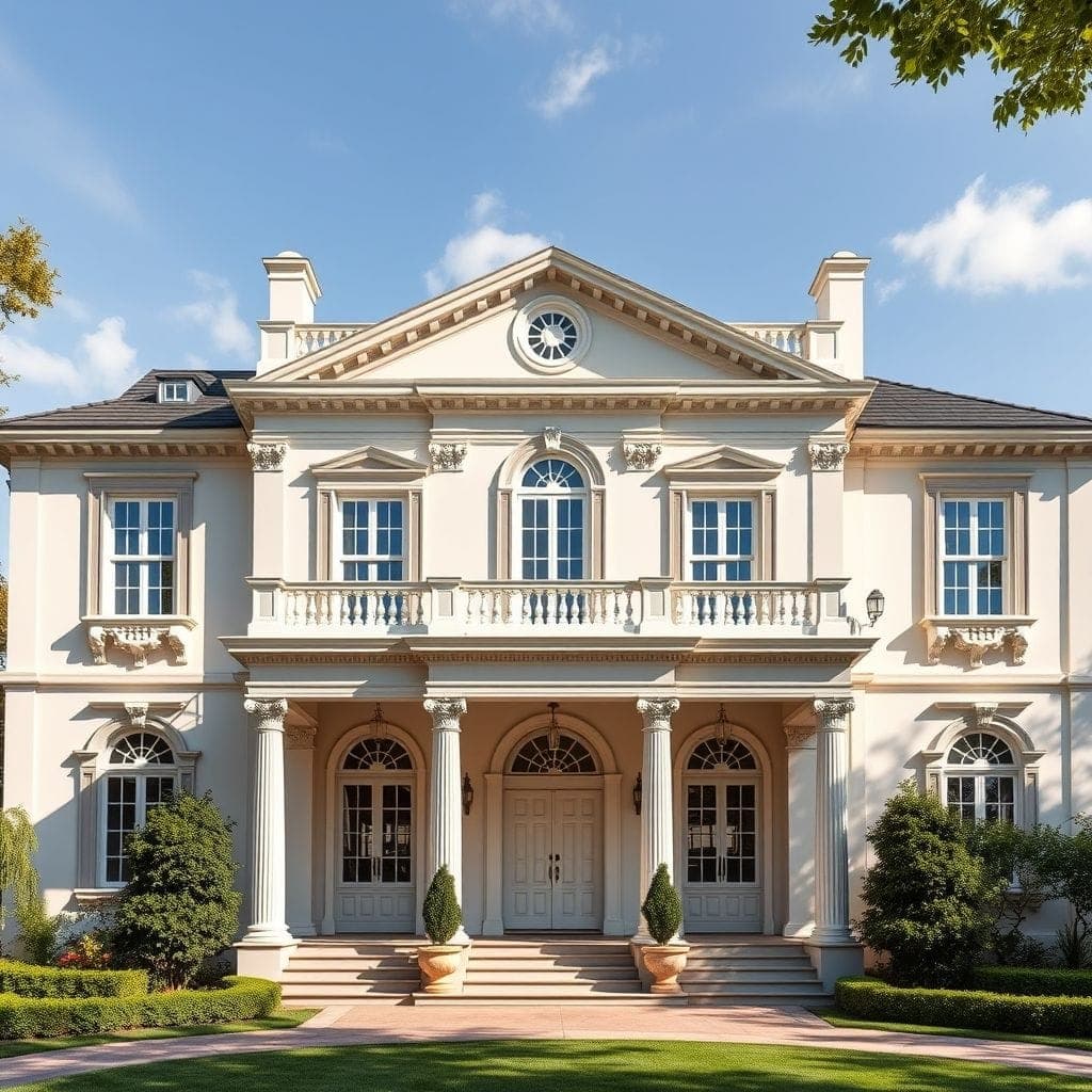 Neoclassic House Exterior design example 4