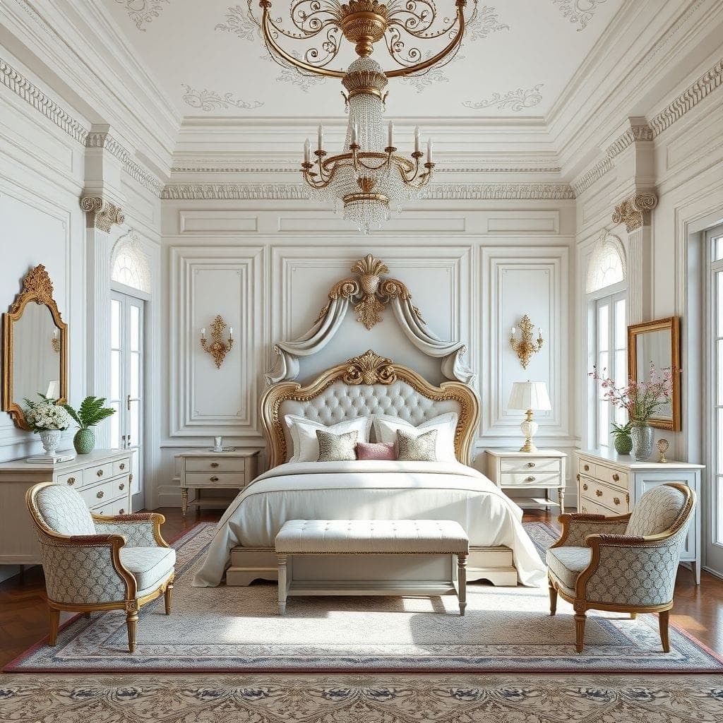 Neoclassic Master Bedroom design example 4