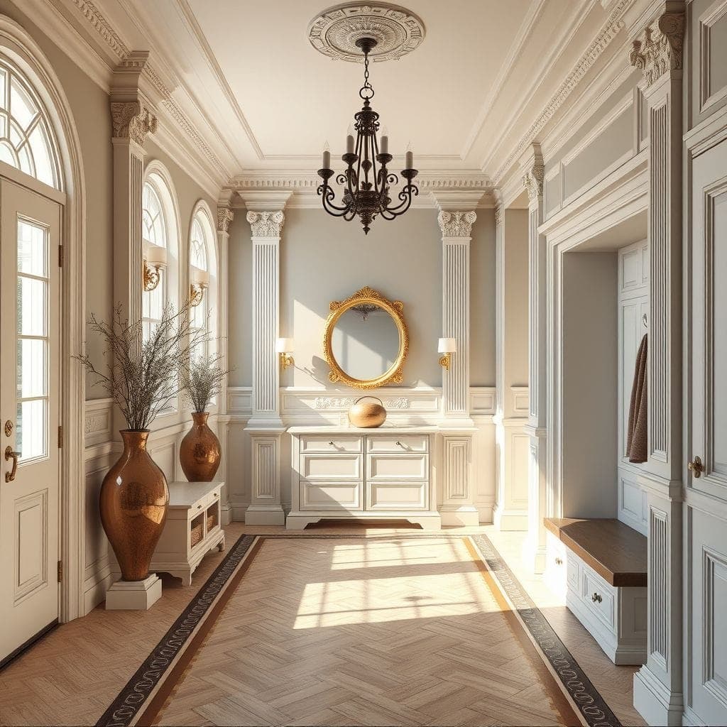 Neoclassic Mudroom design example 1