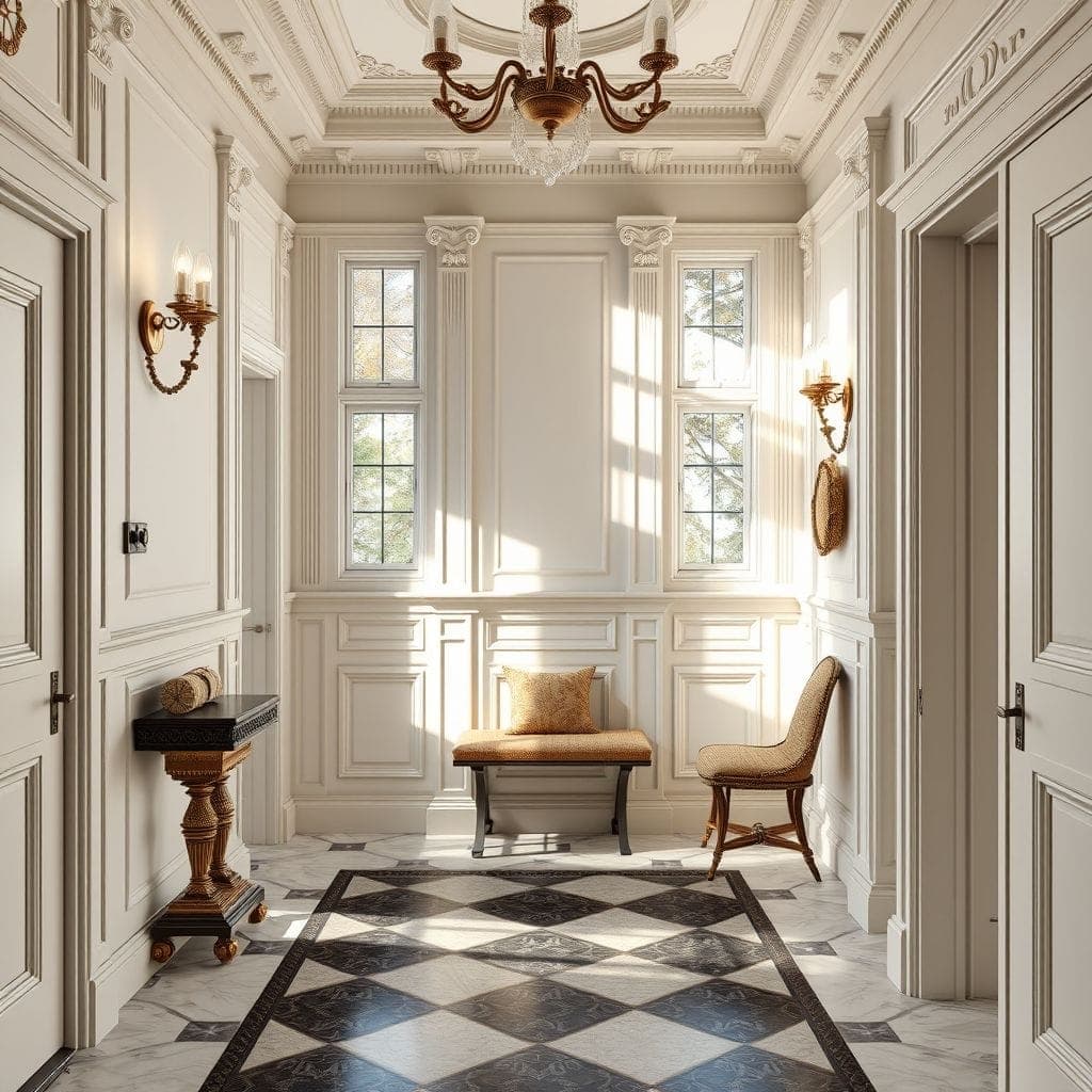 Neoclassic Mudroom design example 4