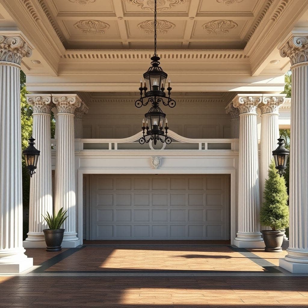 Neoclassic Outdoor Garage design example 2