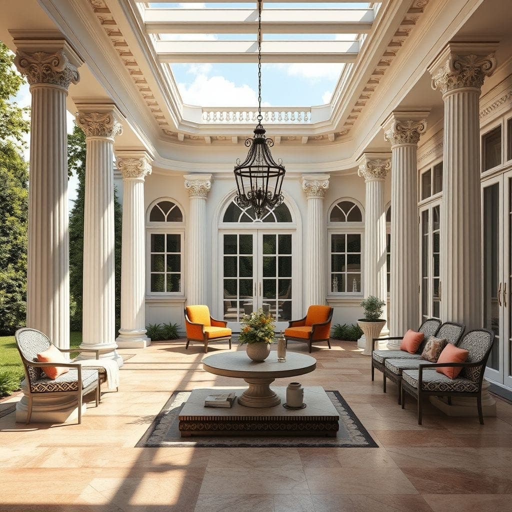 Neoclassic Outdoor Patio design example 3
