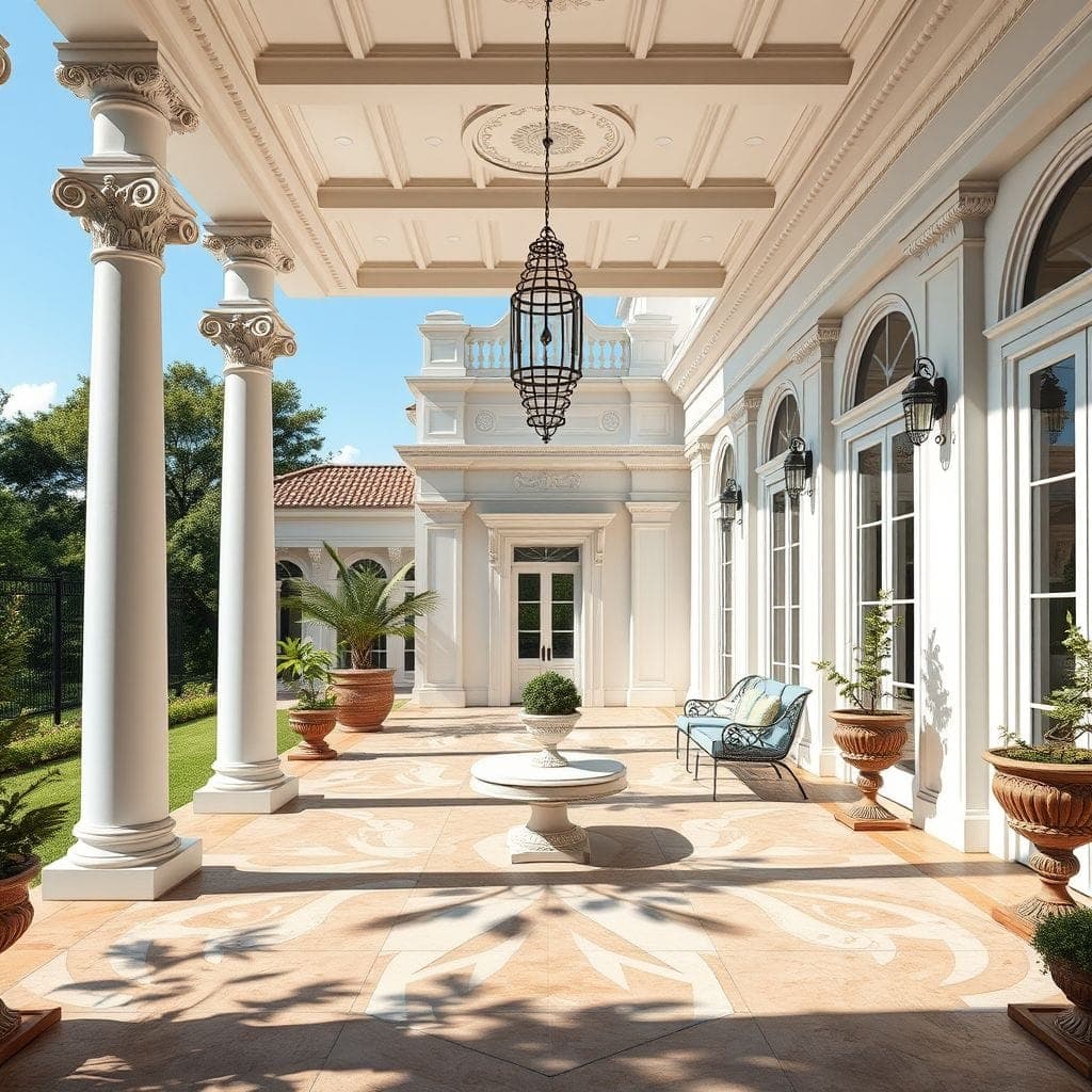 Neoclassic Outdoor Patio design example 4