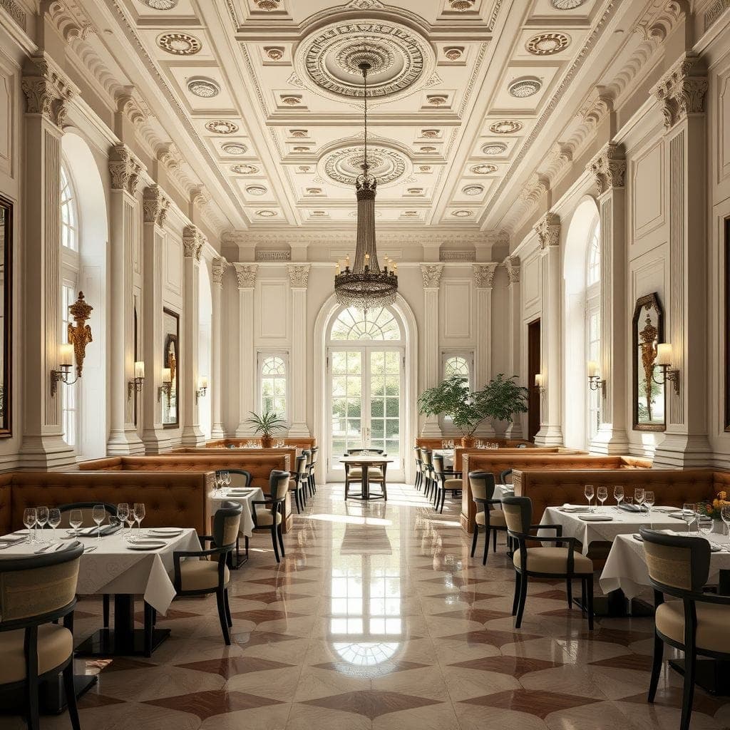 Neoclassic Restaurant design example 1