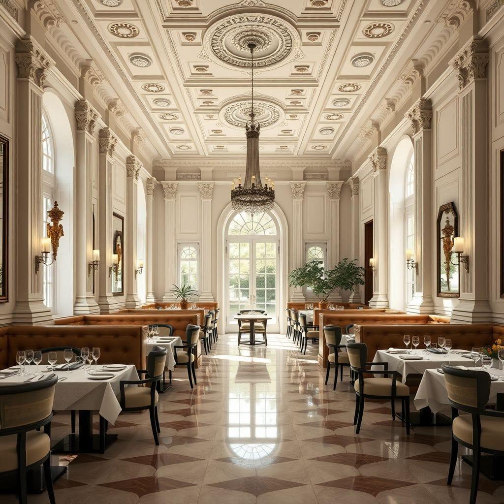 Neoclassic Restaurant design example 1