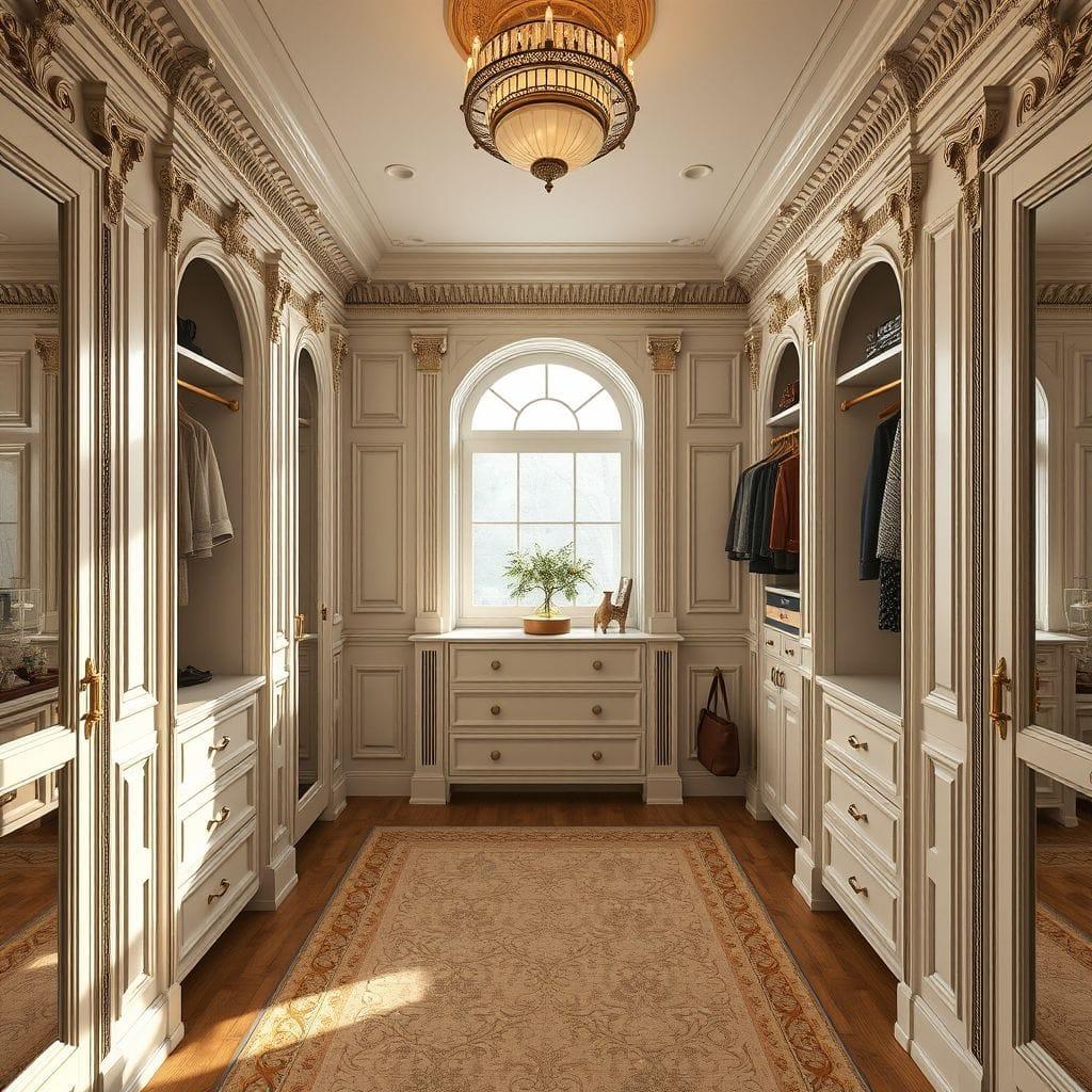 Neoclassic Walk-in Closet design example 2