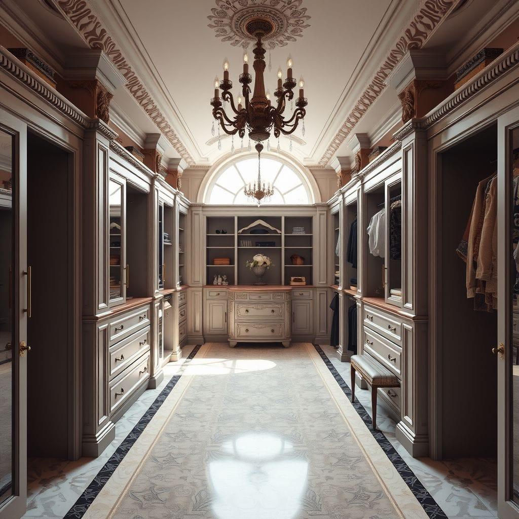 Neoclassic Walk-in Closet design example 4