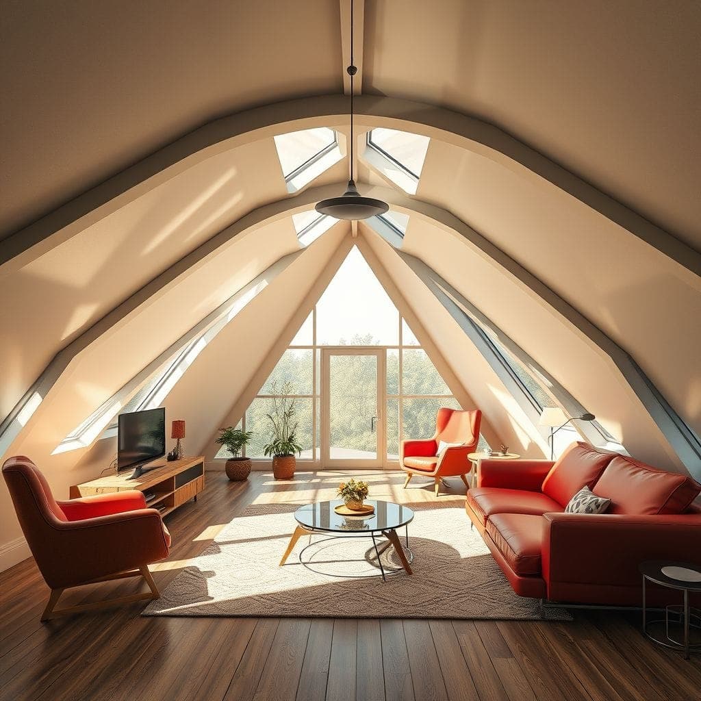 Retro Futuristic Attic design example 1