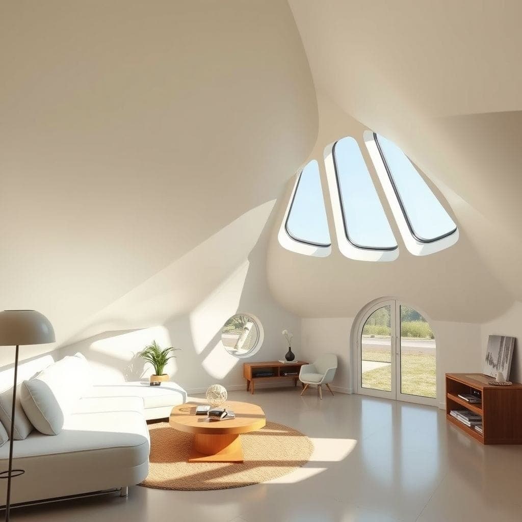 Retro Futuristic Attic design example 3