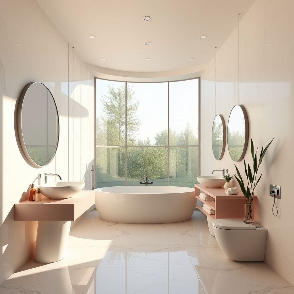 Retro Futuristic Bathroom design example 3