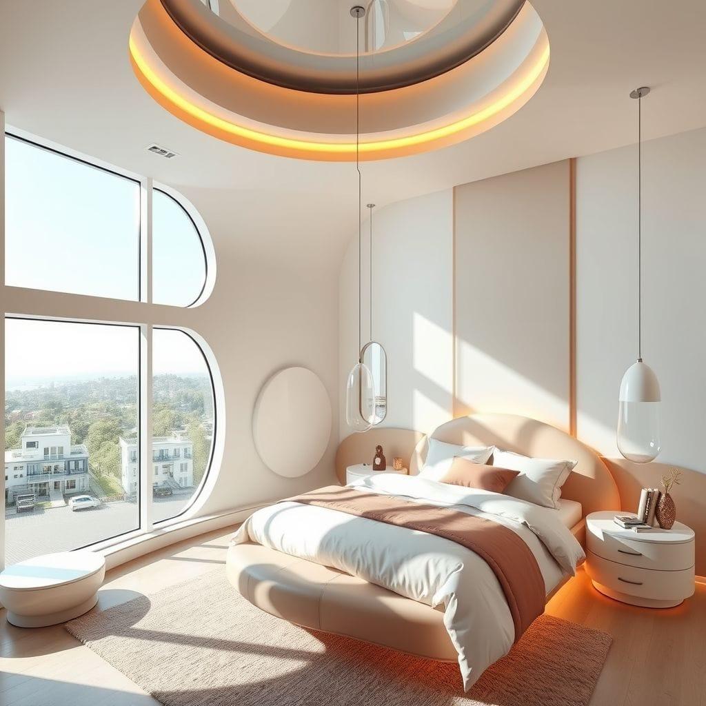 Retro Futuristic Bedroom design example 2