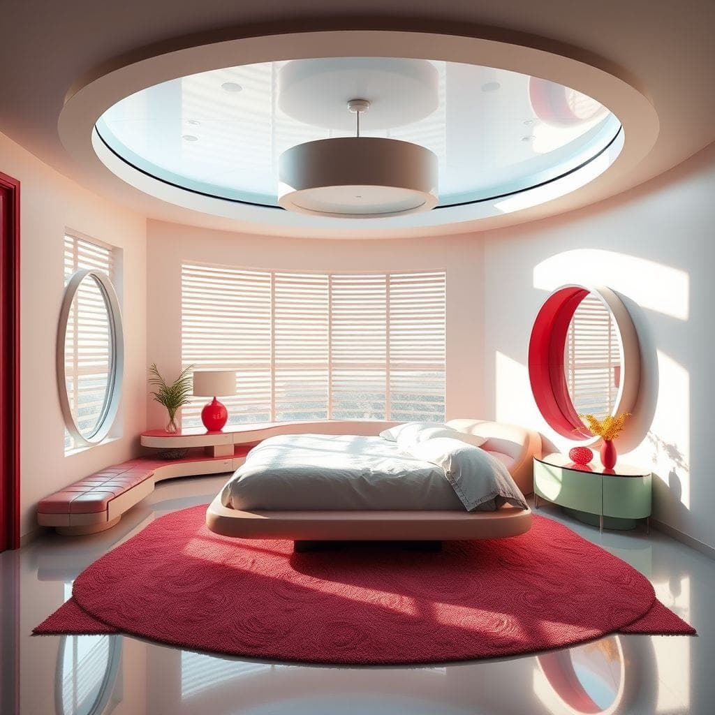 Retro Futuristic Bedroom design example 4
