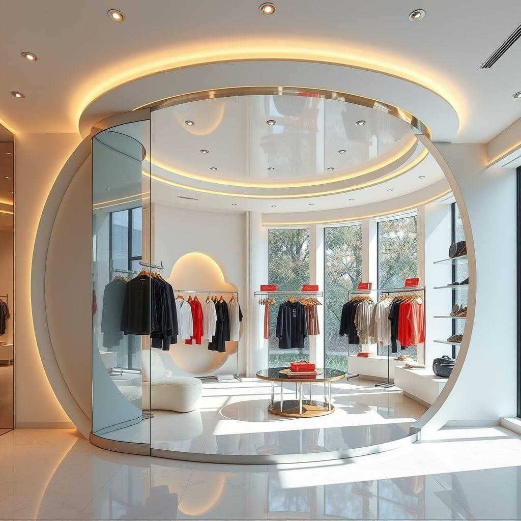 Retro Futuristic Clothing Store design example 1