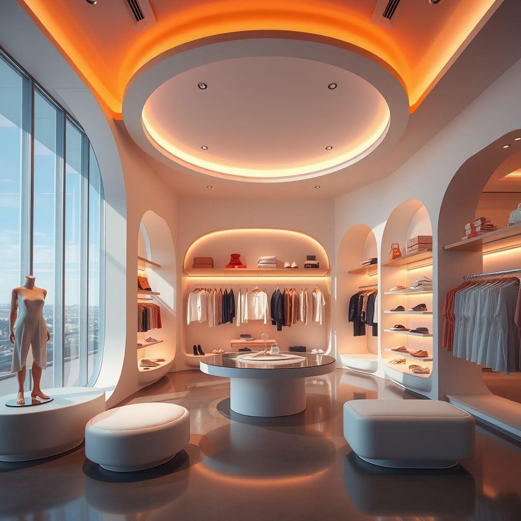 Retro Futuristic Clothing Store design example 3