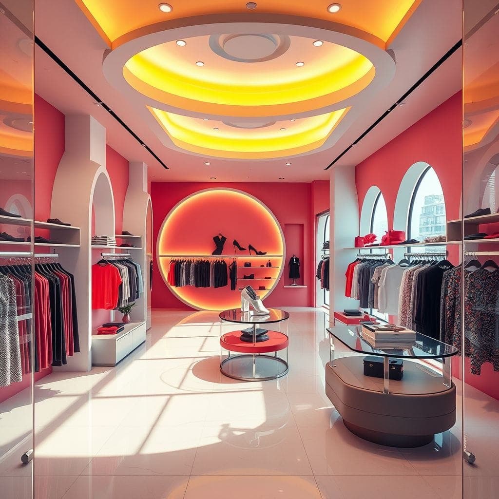 Retro Futuristic Clothing Store design example 4