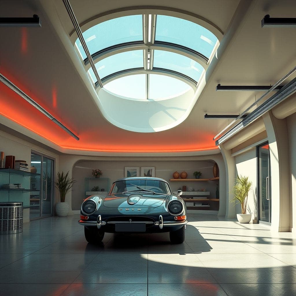 Retro Futuristic Garage design example 3