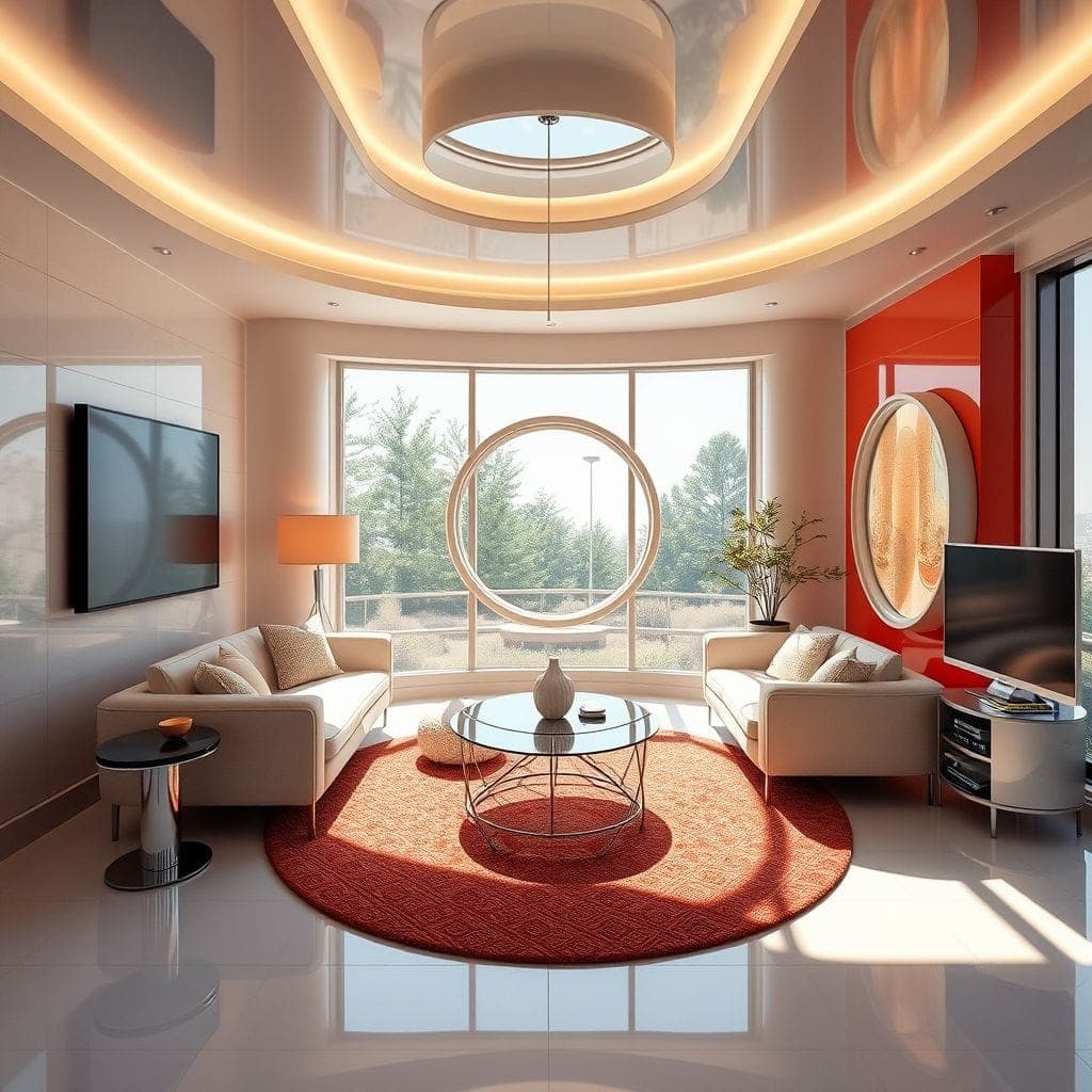 Retro Futuristic Guest Room design example 3