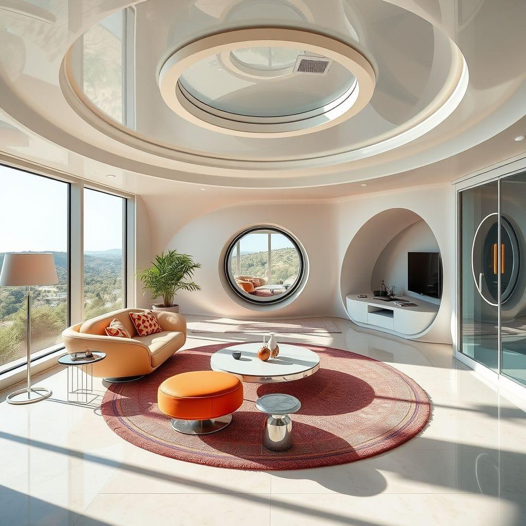 Retro Futuristic Guest Room design example 4