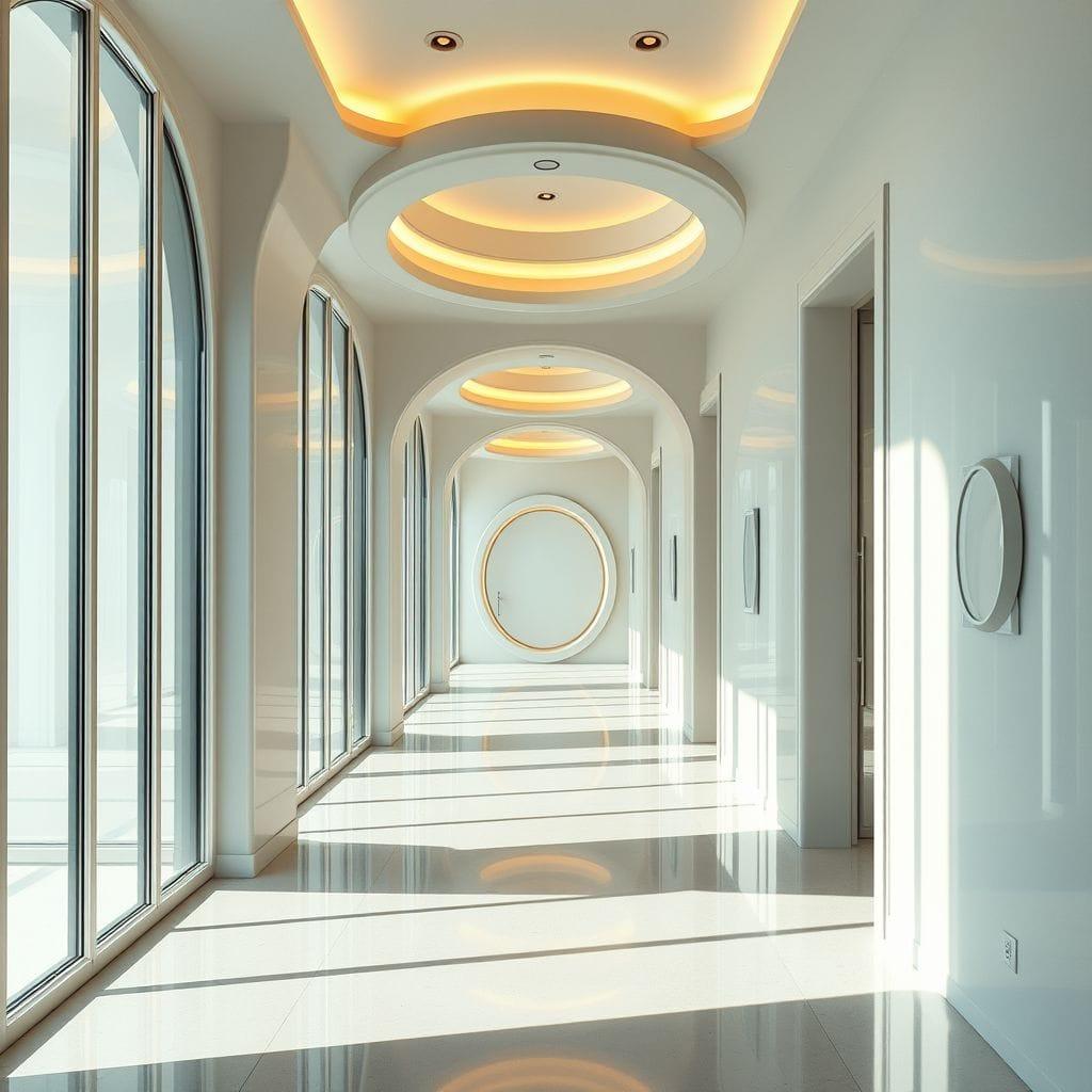 Retro Futuristic Hallway design example 2